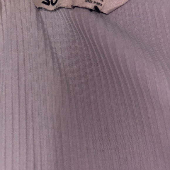 Light Blue Ruffle Trim Crop Top - Picture 2 of 2